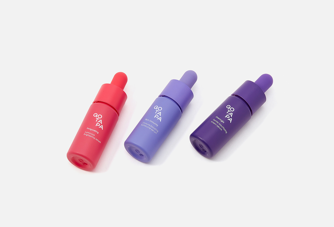 Go Tapa Renewing face serum set Renew, Defend & Glow Serum Trio