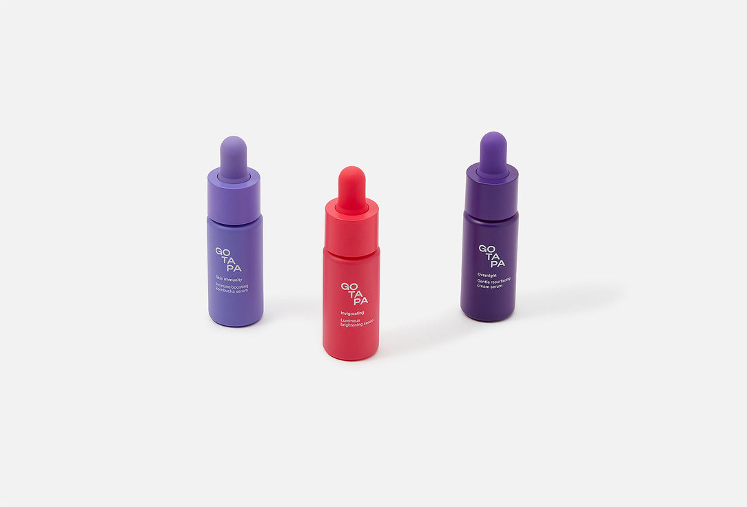 Go Tapa Renewing face serum set Renew, Defend & Glow Serum Trio