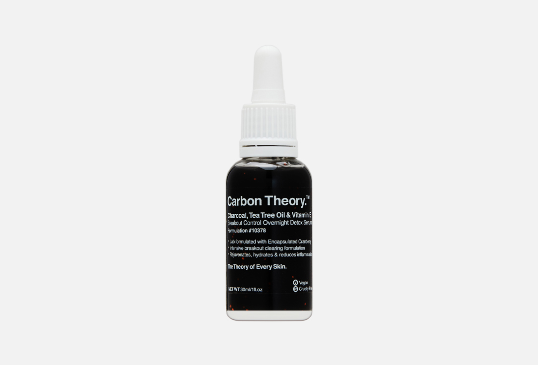 CARBON THEORY Detoxifying Face Serum Charcoal, Tea Tree Oil & Vitamin E