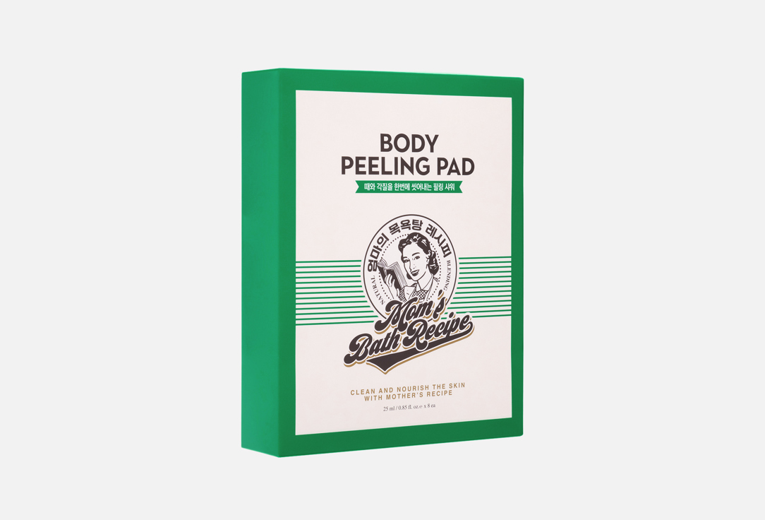 Mom's Bath Recipe Dual-Texture Exfoliating & Moisturizing Body Pads Body Peeling Pad