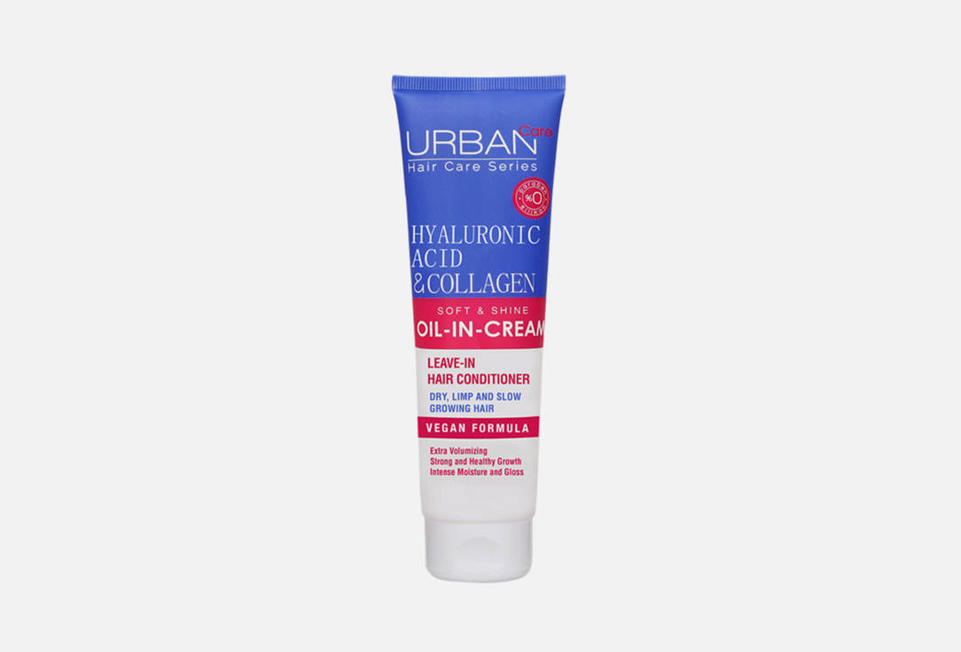 URBAN CARE Leave-In Hair Conditioner For Dry & Slow Growing Hair Oil-In-Cream Hyaluronic Acid & Collagen