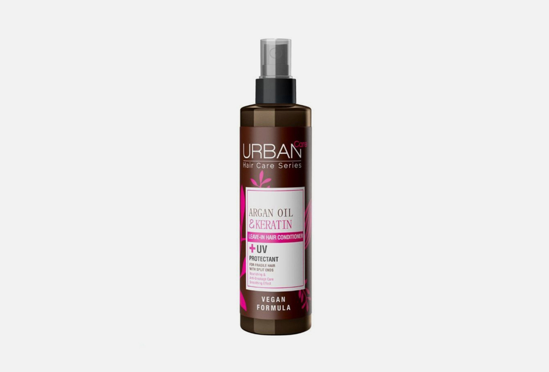 URBAN CARE Leave-In Spray Conditioner For Fragile Hair With Split Ends Oil-In-Cream Argan Oil & Keratin