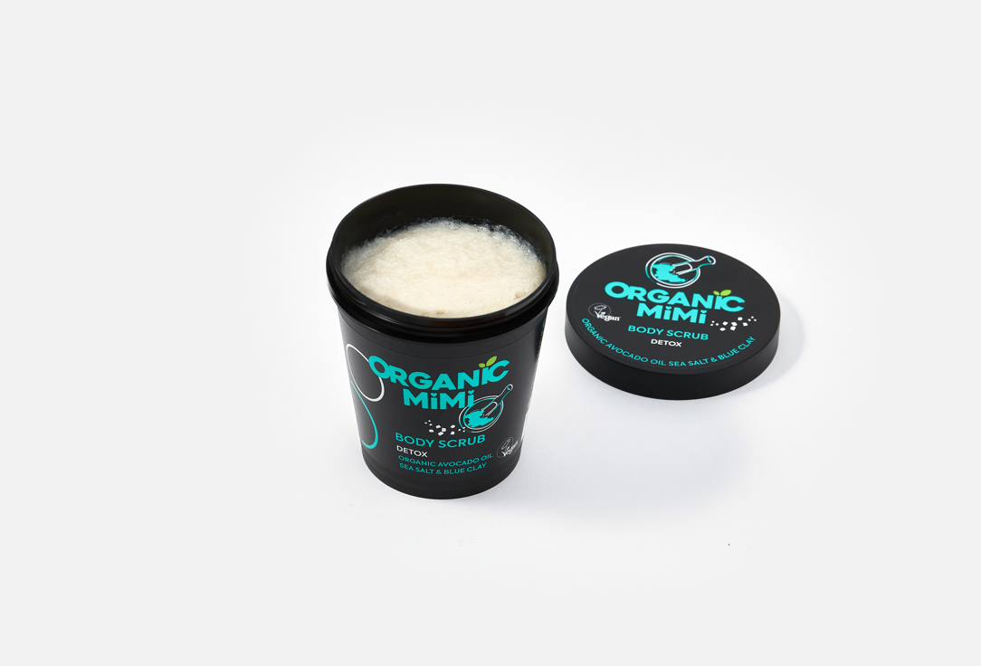 ORGANIC MIMI Body Scrub Detox Sea Salt & Blue Clay