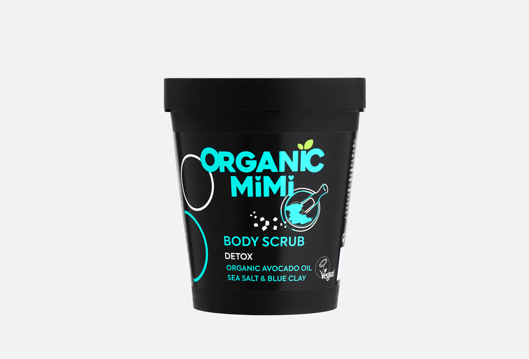 ORGANIC MIMI Body Scrub Detox Sea Salt & Blue Clay