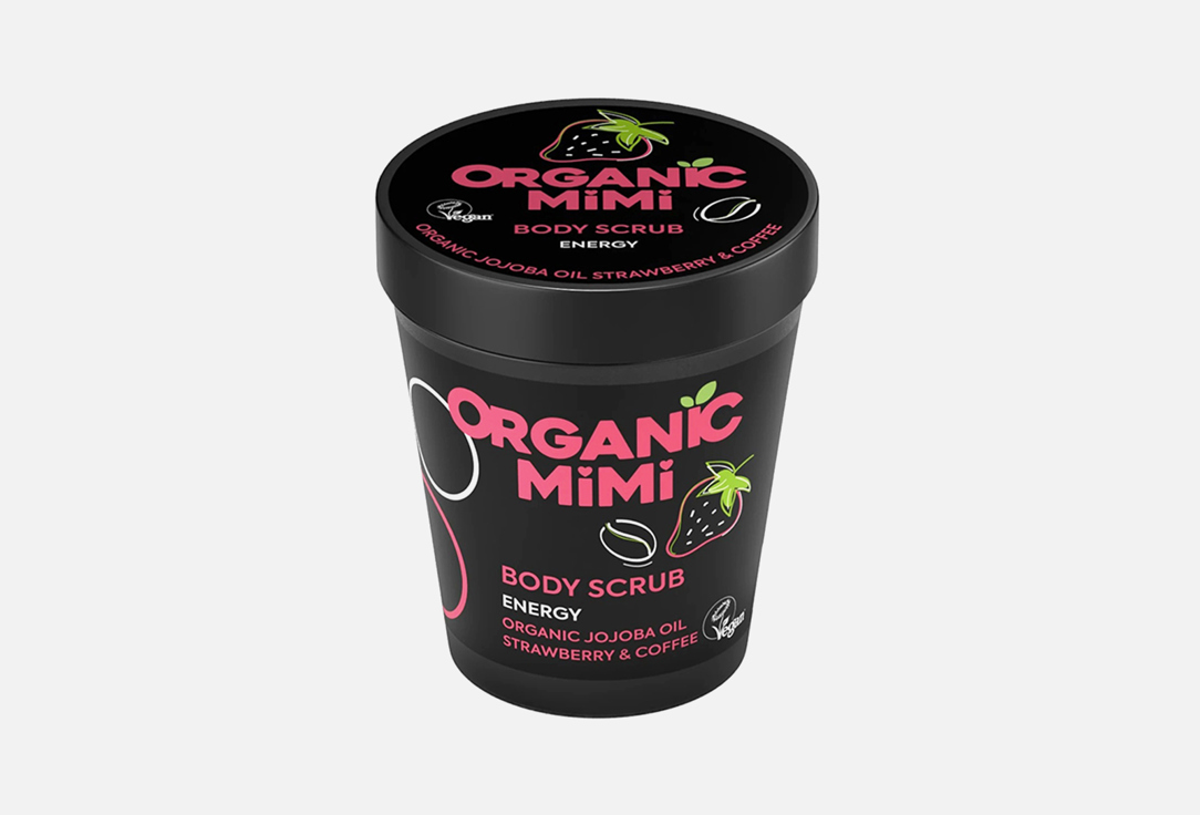 ORGANIC MIMI Body Scrub Energy Strawberry & Coffee