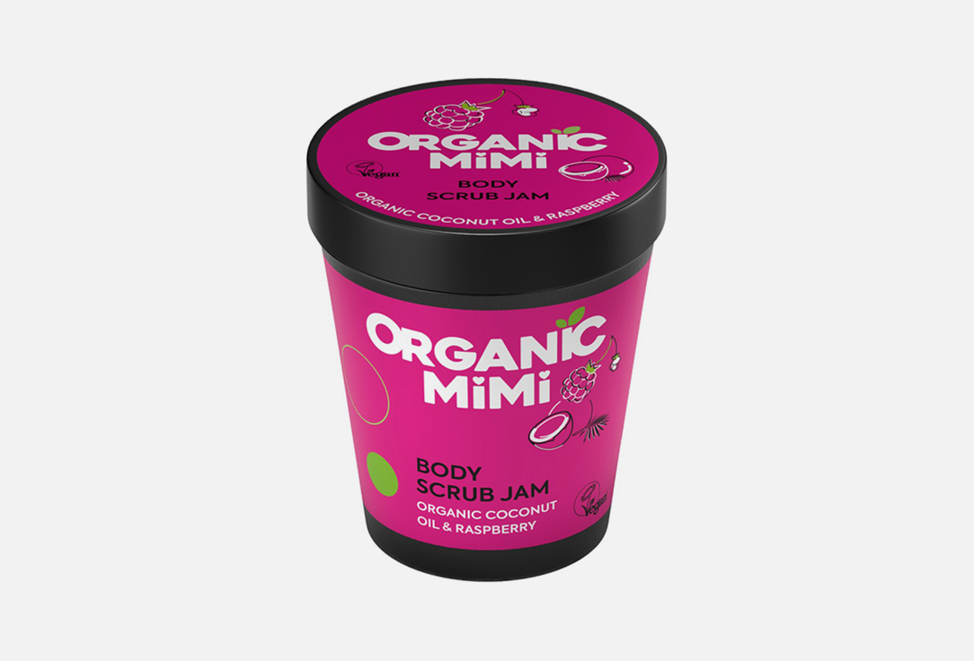 ORGANIC MIMI Body Scrub Jam Coconut & Raspberry