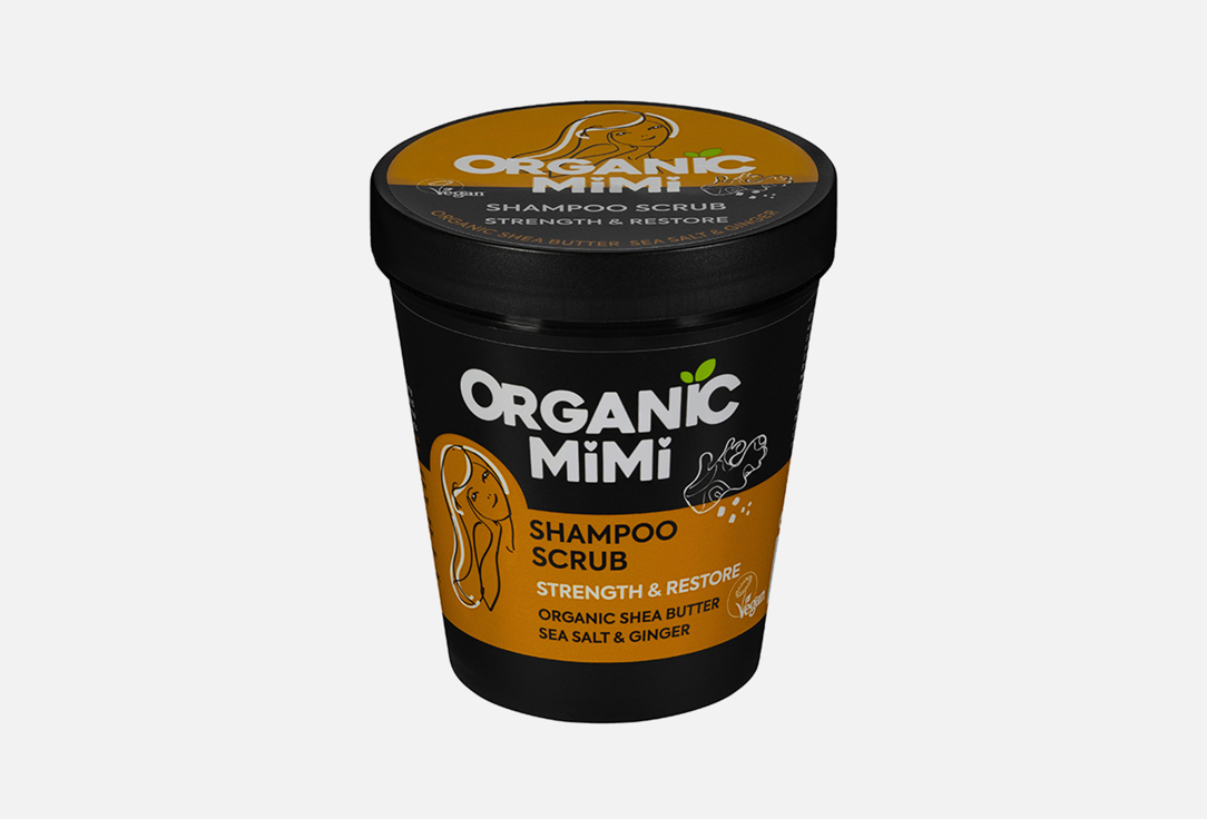 ORGANIC MIMI Shampoo Scrub Strength & Restore Sea Salt & Ginger