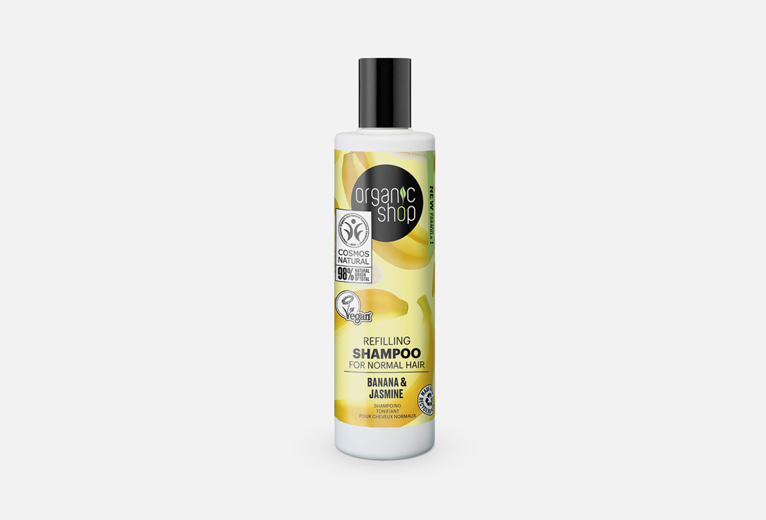 Organic Shop Refilling Shampoo For Normal Hair Banana & Jasmine