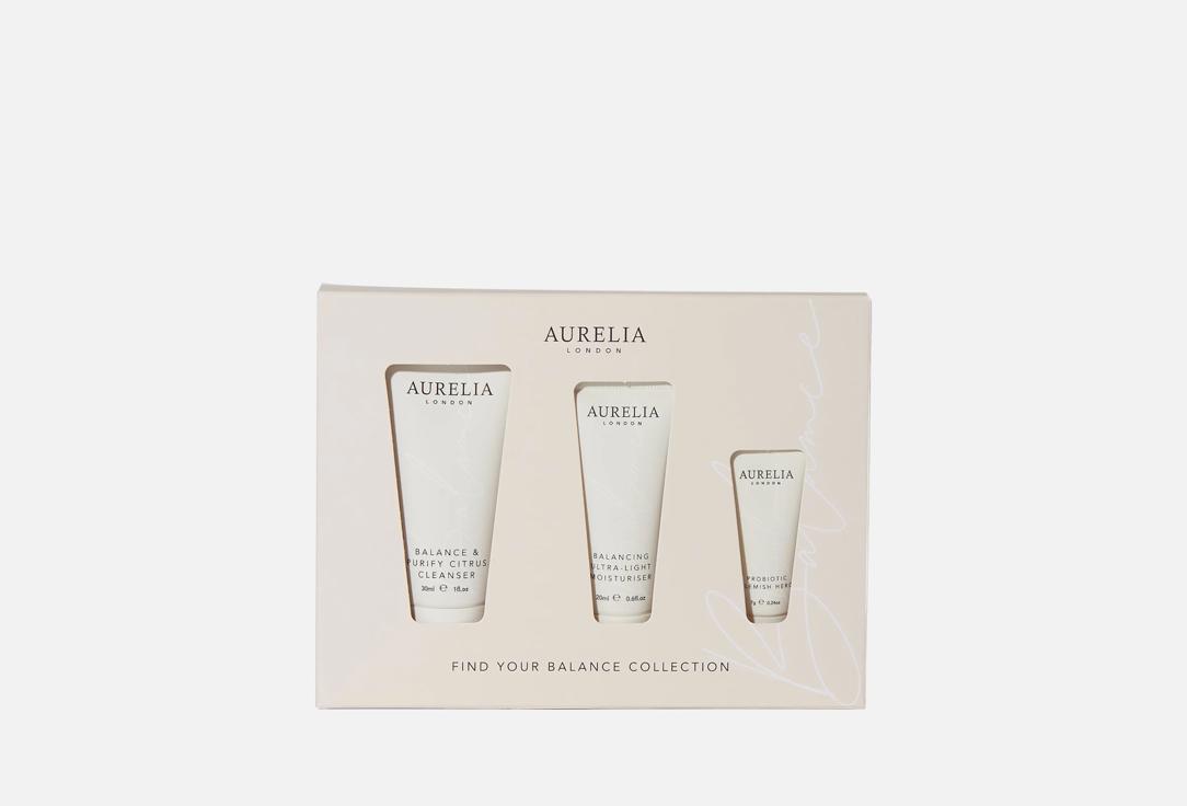 Aurelia Gift Set: Face Cleanser, Face Moisturiser, Blemish Cream Find Your Balance Collection