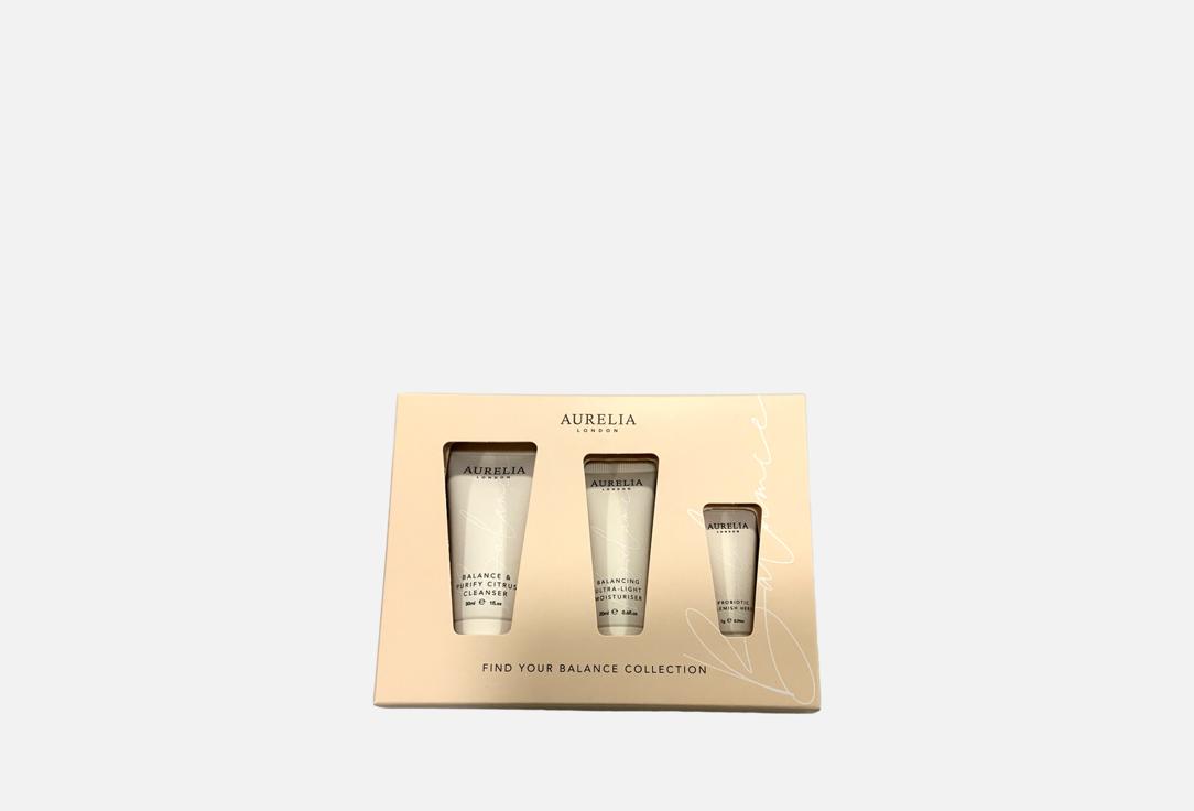 Aurelia Gift Set: Face Cleanser, Face Moisturiser, Blemish Cream Find Your Balance Collection