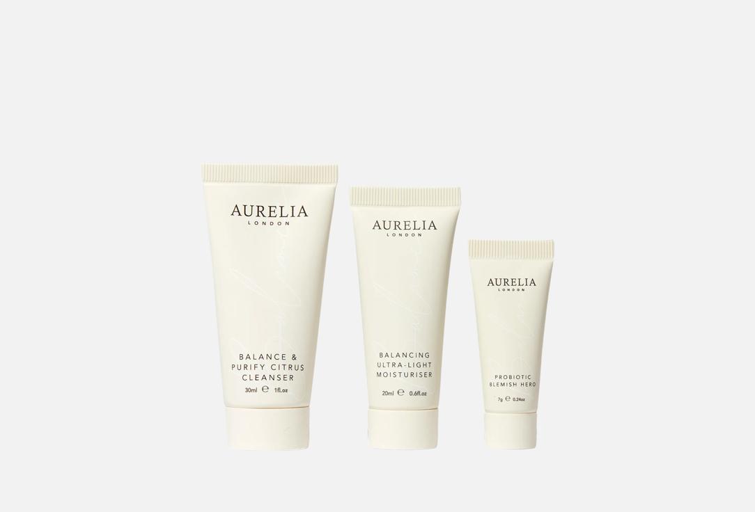 Aurelia Gift Set: Face Cleanser, Face Moisturiser, Blemish Cream Find Your Balance Collection