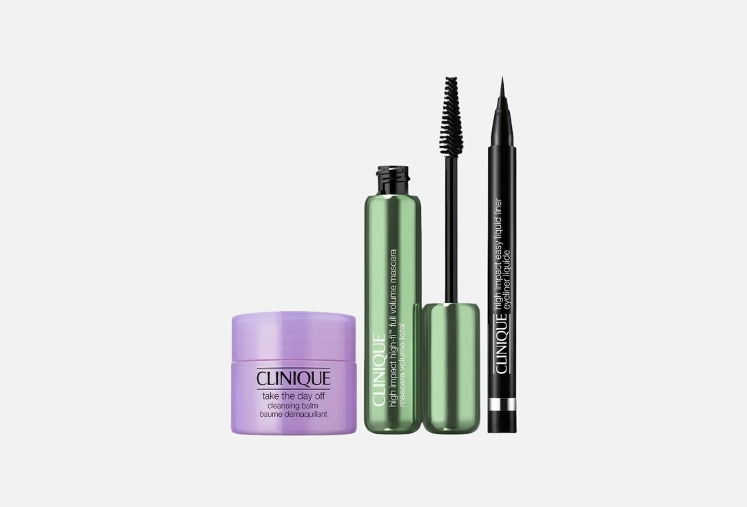 Clinique Mascara, eyeliner, makeup remover set High-fi volume lashes