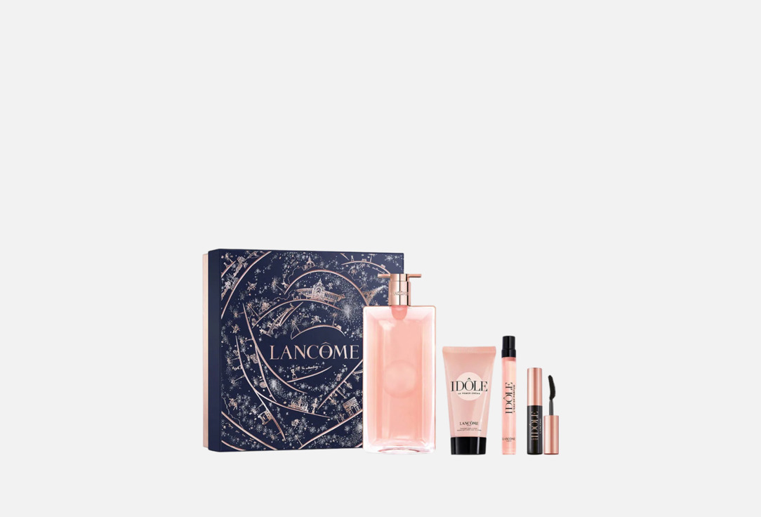 Lancome Eau de parfum, perfumed cream, mini lipstick set Idole