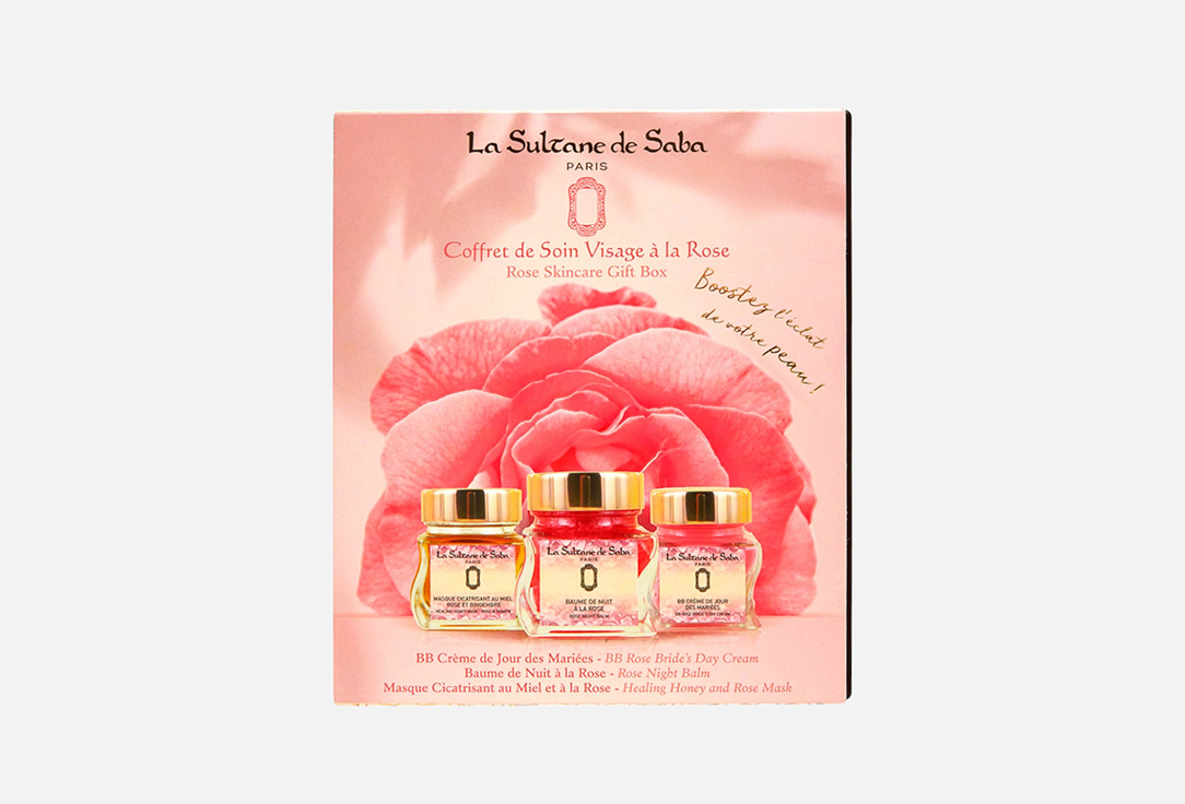 La Sultane de Saba Gift Set: Face Mask, BB Cream, Night Balm Rose Skincare Gift Box