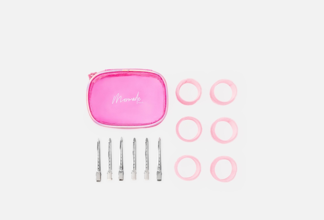 Mermade Hair Hair Curling Kit Velcro Rollers & clips