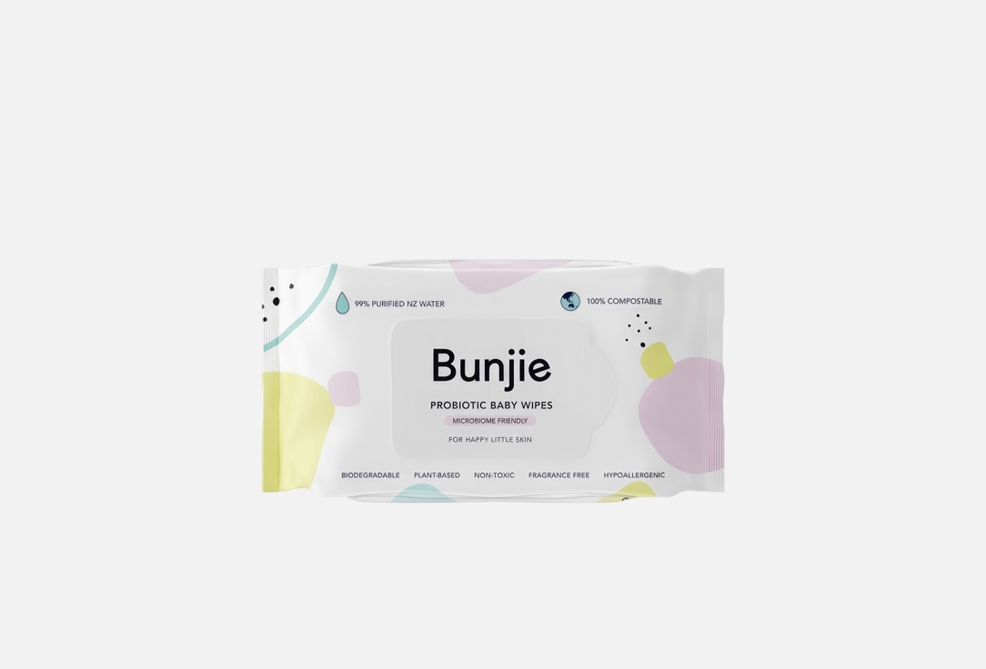 Bunjie Cleansing & Smooting Body Whipes Probiotic Baby Wipes