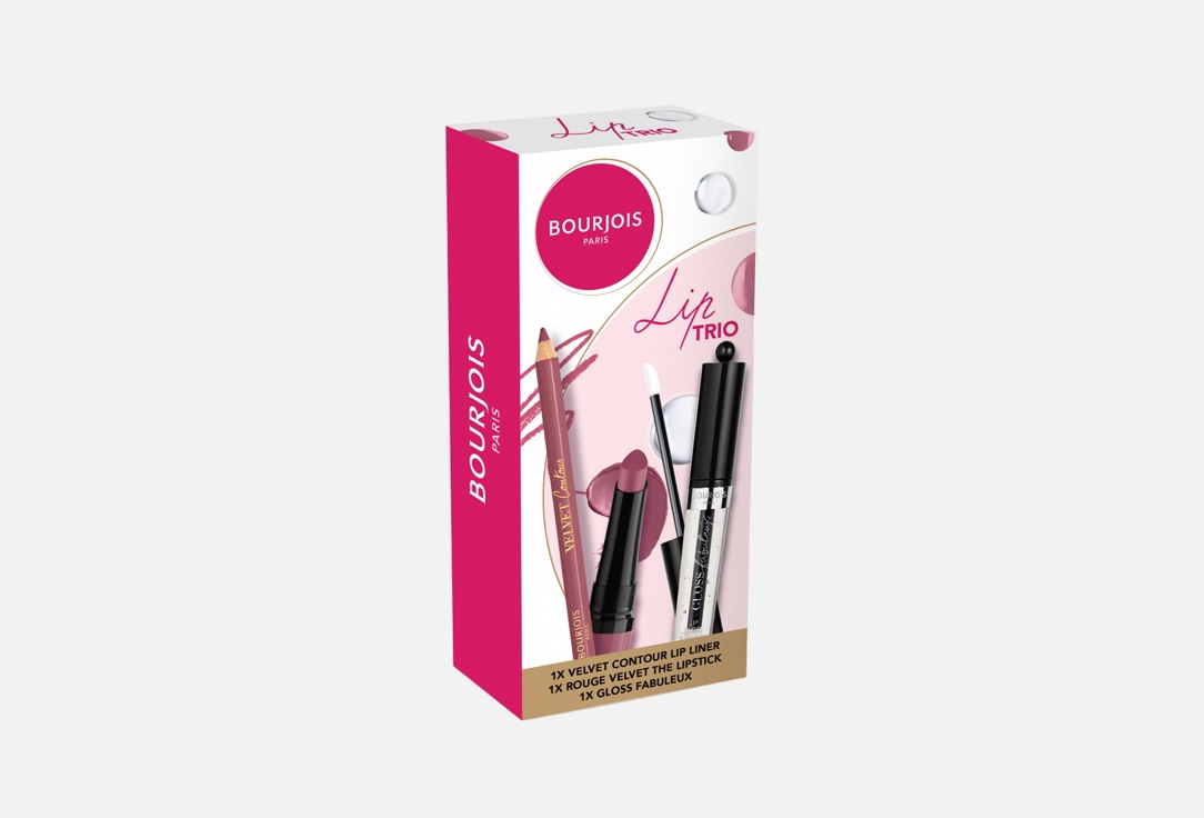 Bourjois Lip Liner, Lipstick & Lip Gloss Kit Lip Trio