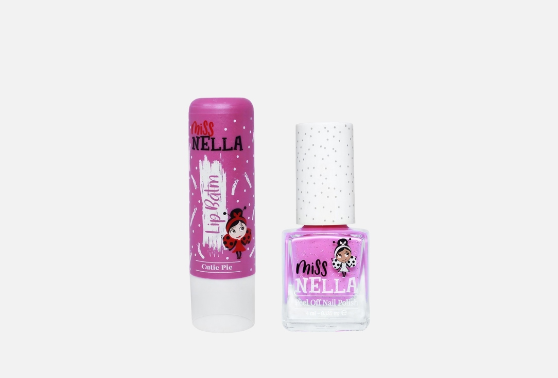 Miss Nella Lip Balm & Nail Polish Set Lips & Tips Set