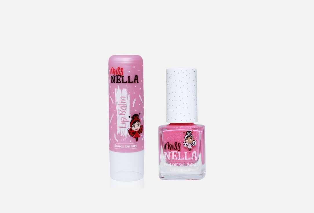 Miss Nella Lip Balm & Nail Polish Set Lips & Tips Set