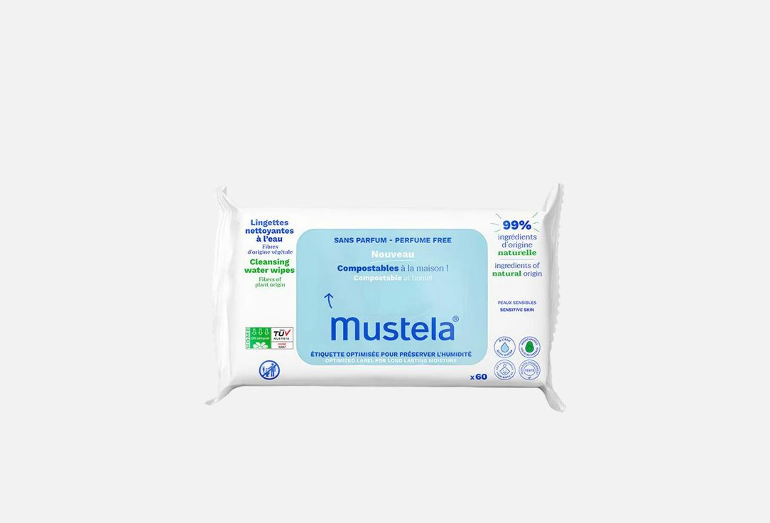 Mustela Baby Water Wipes Fragrance-free