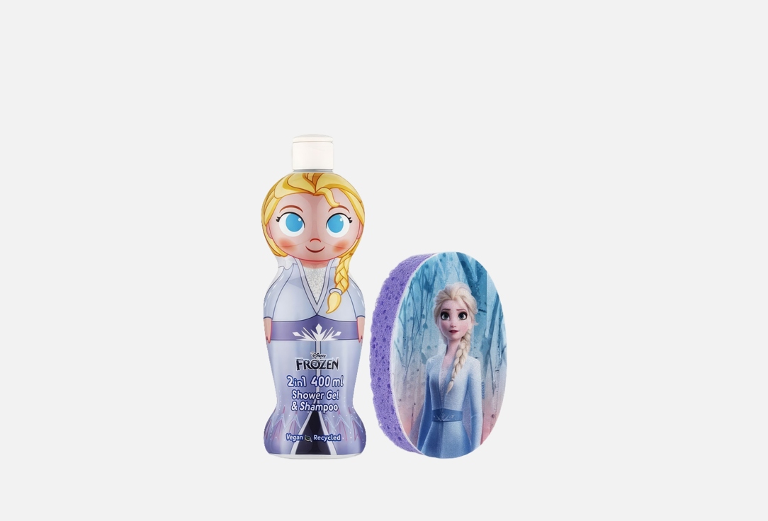 Air-Val Shower Gel and Shampoo 2in1 & Sponge Set Frozen 1D 