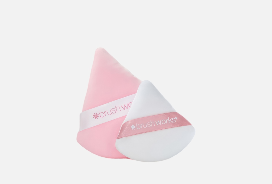 brushworks Powder Puff Duo Triangular Powder Puffs