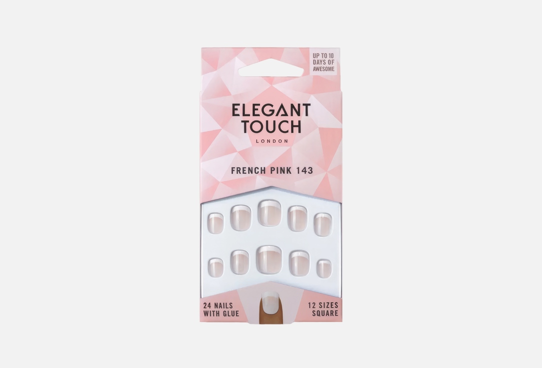 ELEGANT TOUCH False Nails French, American Pink 143