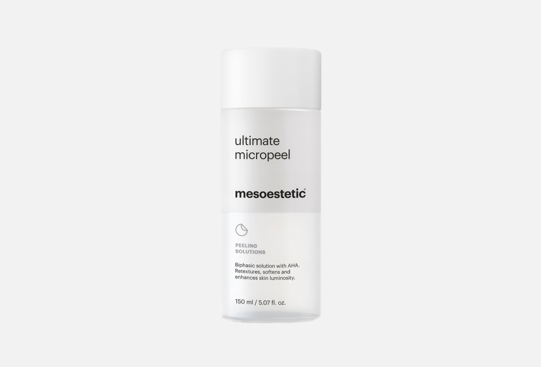 Mesoestetic biphasic solution with AHA ultimate micropeel