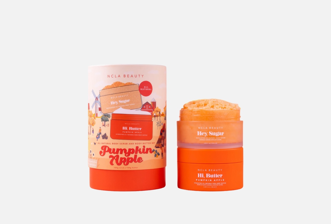 NCLA BEAUTY Exfoliating Body Scrub & Hydrating Body Butter Set Pumpkin Apple Body Set