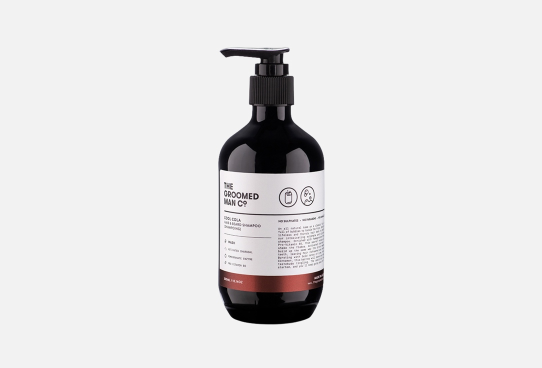 The Groomed Man Co Hair and Beard Shampoo Cool Cola 