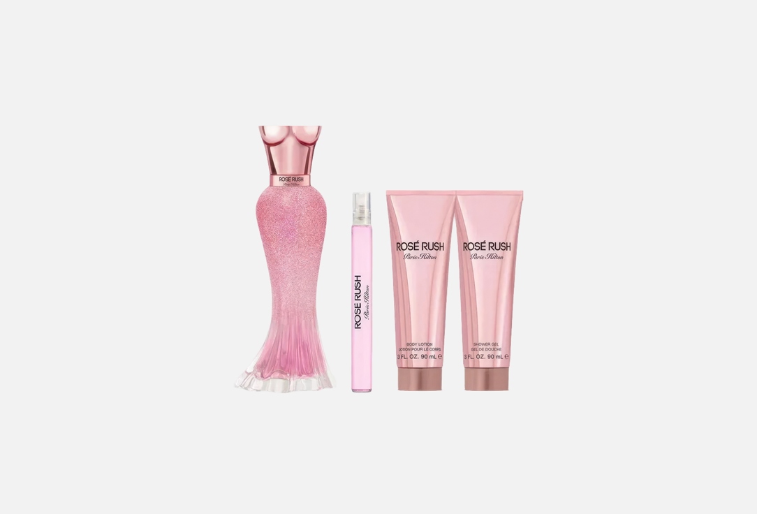 PARIS HILTON Eau de Parfum & body Lotion & shower gel set  ROSÉ RUSH 