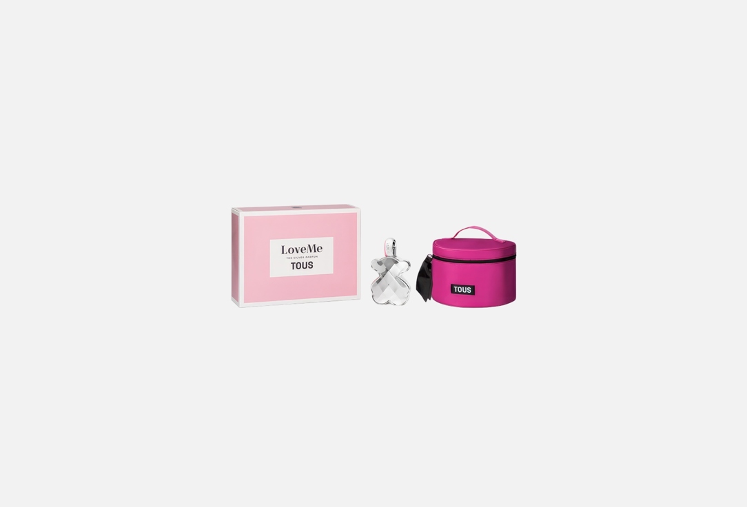 Tous Eau de parfum & vanity case set Love me the silver playful