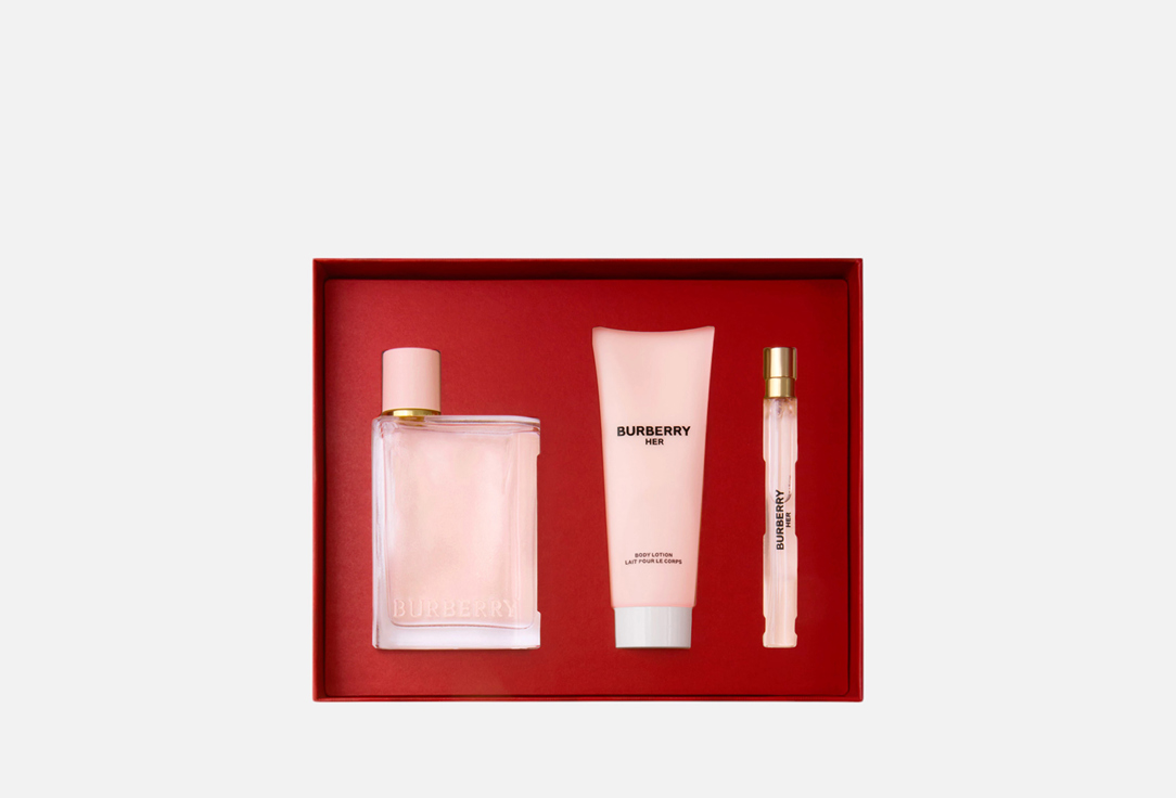 Burberry Gift Set: Eau De Parfum, Body Lotion, Pen Spray Her