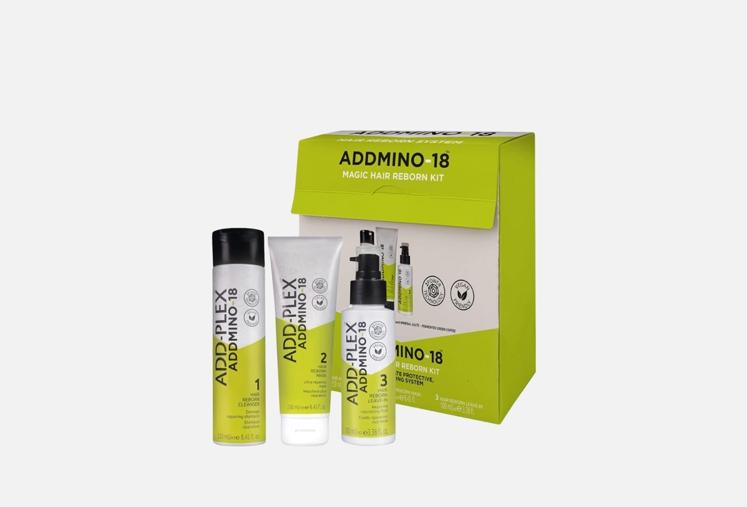 ADDMINO-18 Shampoo & Hair Mask & Hair Treatment Kit Magic Hair Reborn 