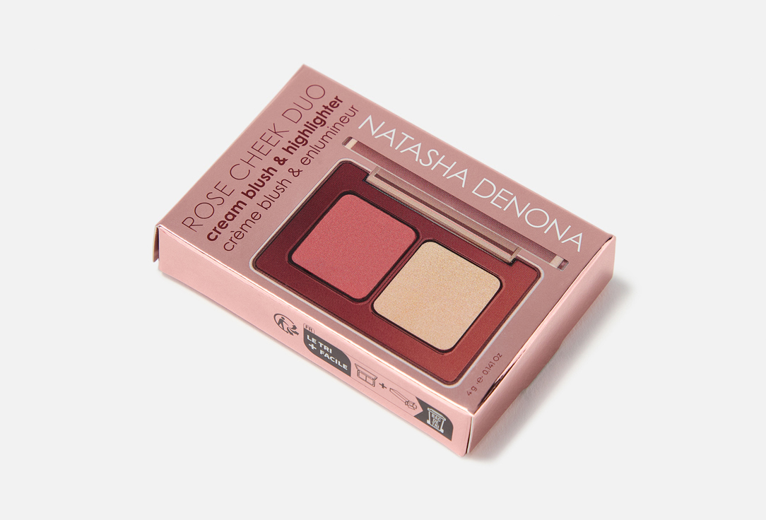 NATASHA DENONA Blush and highlighter palette ROSE CHEEK DUO 4 g NATASHA DENONA Blush and highlighter palette ROSE CHEEK DUO