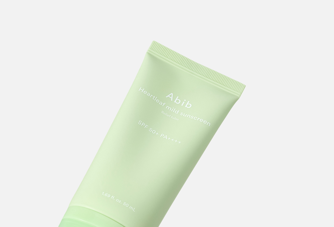 ABIB Soothing Face Cream SPF 50+ Heartleaf mild sunscreen Relief tube