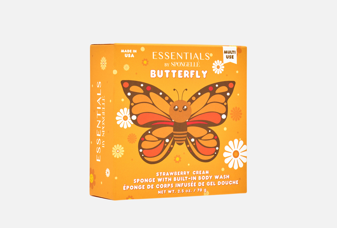 Spongelle Body Wash Infused Buffer Strawberry Cream Butterfly 1 pcs Spongelle Body Wash Infused Buffer Strawberry Cream Butterfly