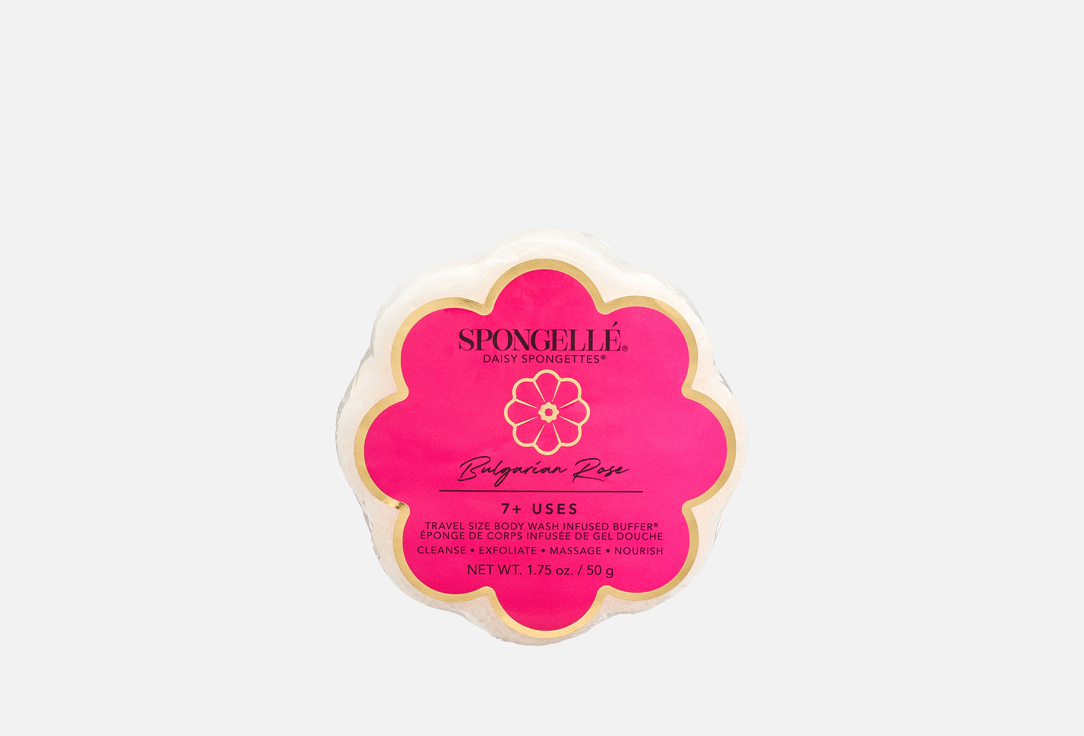 Spongelle Body Wash Infused Sponge Bulgarian Rose Spongette 1 pcs Spongelle Body Wash Infused Sponge Bulgarian Rose Spongette