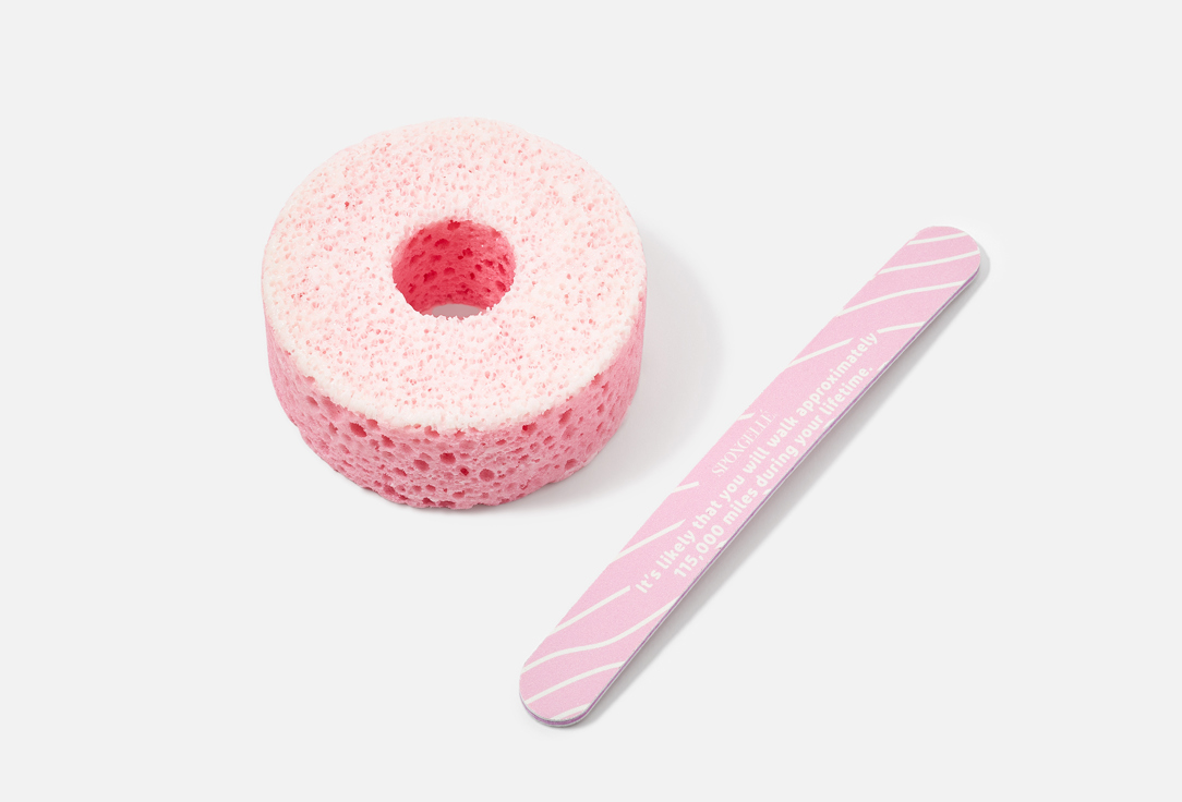 Spongelle Foot Buffer & Nail File Pedi Pop Bubblegum 1 pcs Spongelle Foot Buffer & Nail File Pedi Pop Bubblegum