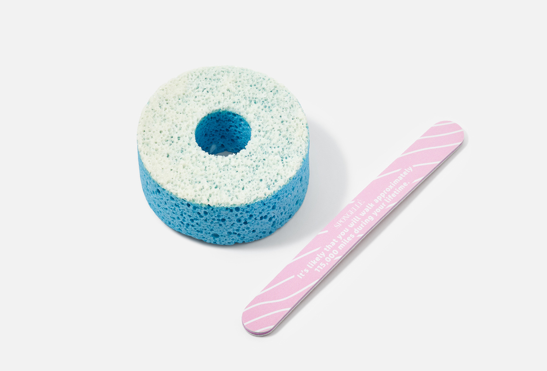 Spongelle Foot Buffer & Nail File Pedi Pop Cotton Candy 1 pcs Spongelle Foot Buffer & Nail File Pedi Pop Cotton Candy