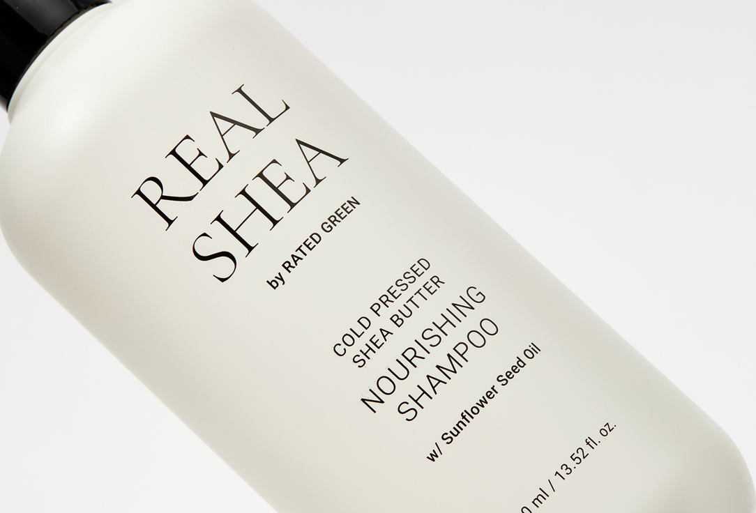 RATED GREEN Nourishing Shampoo REAL SHEA Cold Pressed Shea Butter