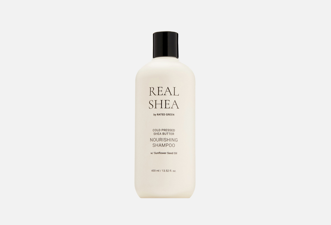 RATED GREEN Nourishing Shampoo REAL SHEA Cold Pressed Shea Butter