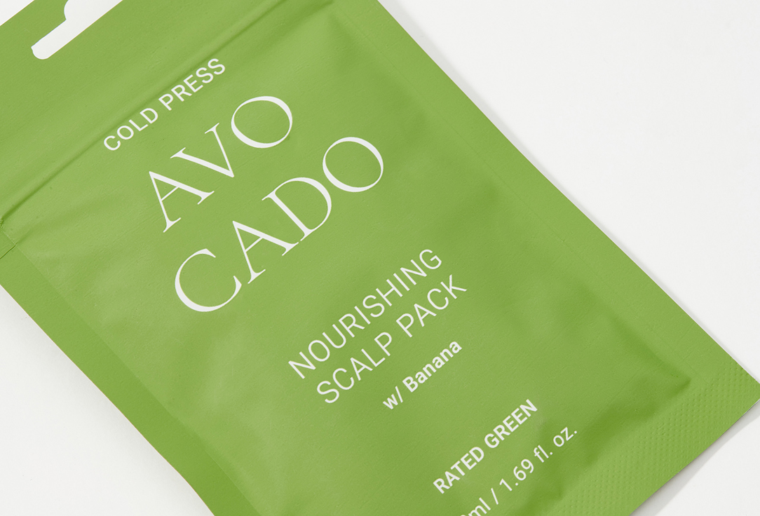 RATED GREEN Exfoliating Scalp Scrub Cold Pressed Avocado Nourishing Scalp Pack Banana