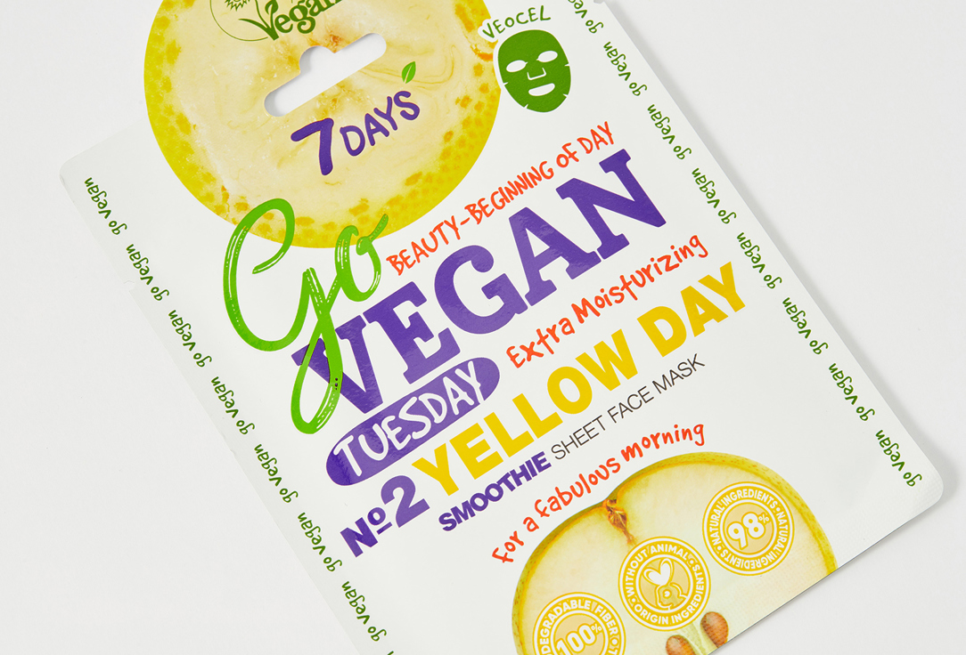 7DAYS Moisturizing Face Sheet Mask Go Vegan Tuesday