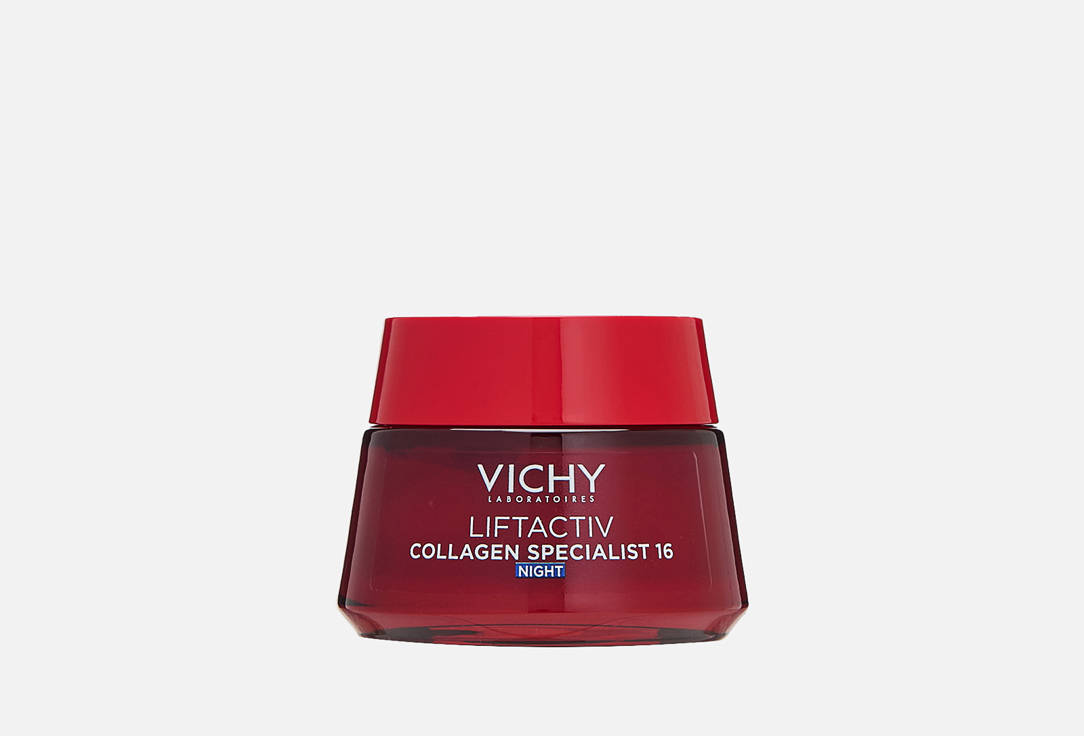 Vichy Night Cream Formulated with firming Peptides and brightening Vitamin Cg + Liftactiv Collagen Specialist