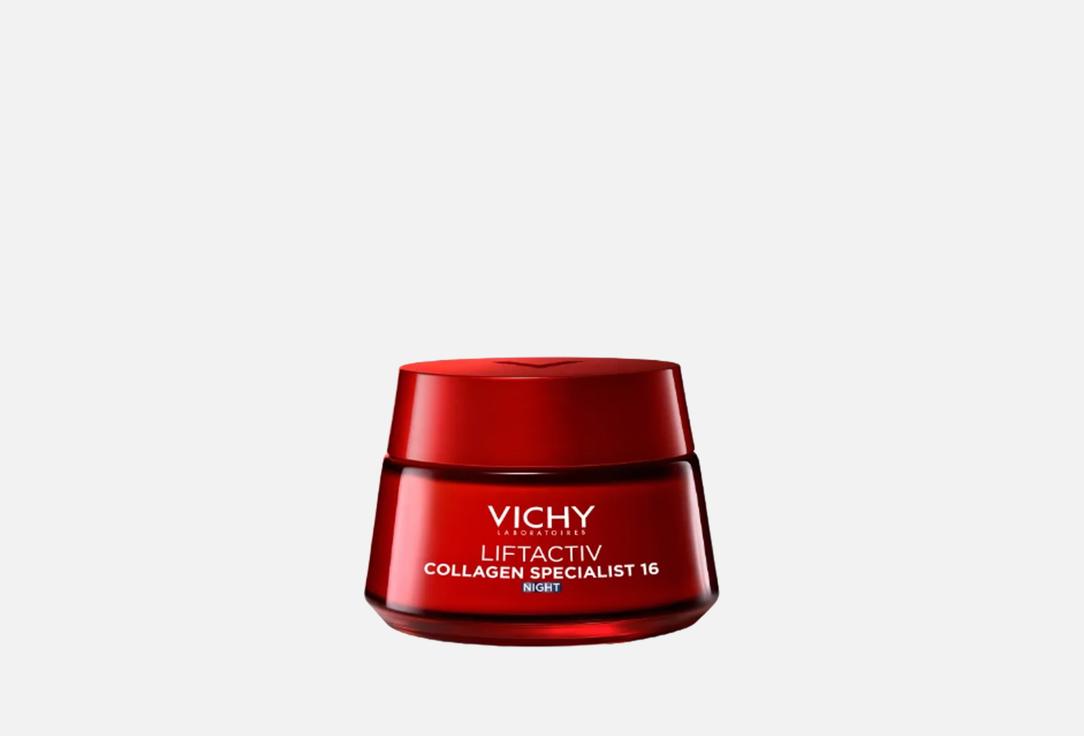 Vichy Night Cream Formulated with firming Peptides and brightening Vitamin Cg + Liftactiv Collagen Specialist