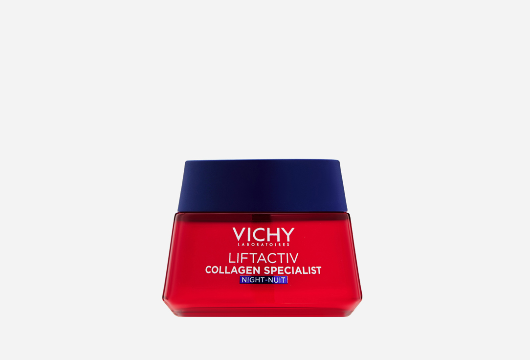 Vichy Night Cream Formulated with firming Peptides and brightening Vitamin Cg + Liftactiv Collagen Specialist