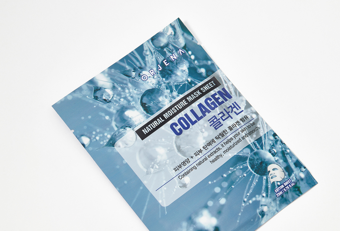 ORJENA Тканевая маска для лица с коллагеном NATURAL MOISTURE COLLAGEN MASK SHEET
