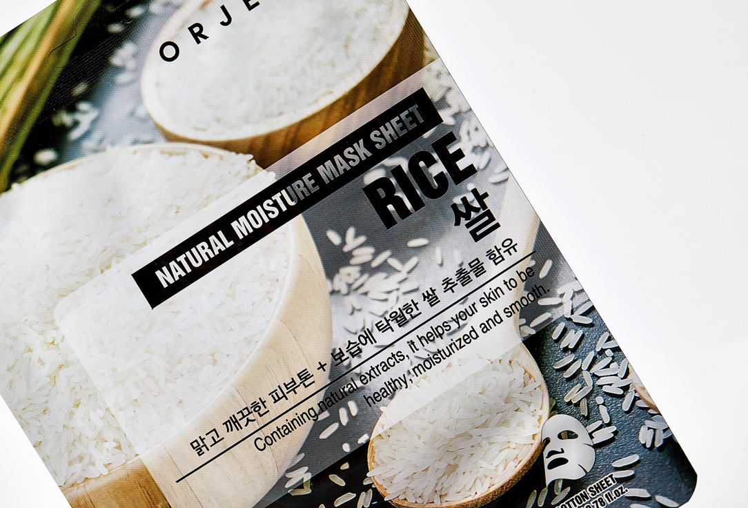 ORJENA Moisturizing Face Sheet Mask White Rice Natural Moisture