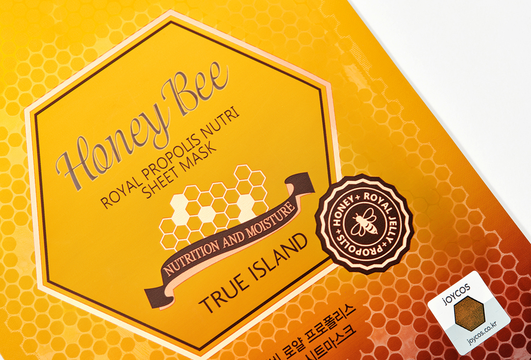 True Island Face Mask HONEY BEE ROYAL PROPOLIS NUTRI 